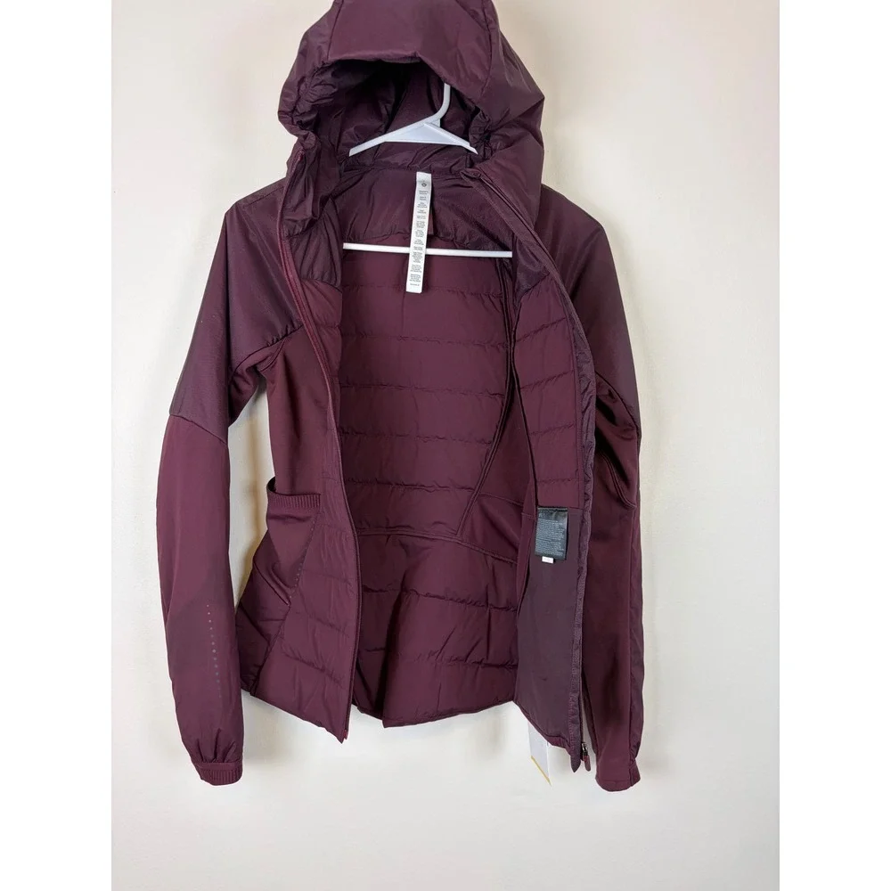 Lululemon Down For It All Jacket 2 Cassis Purple Down‎ Puffer Hooded Primaloft